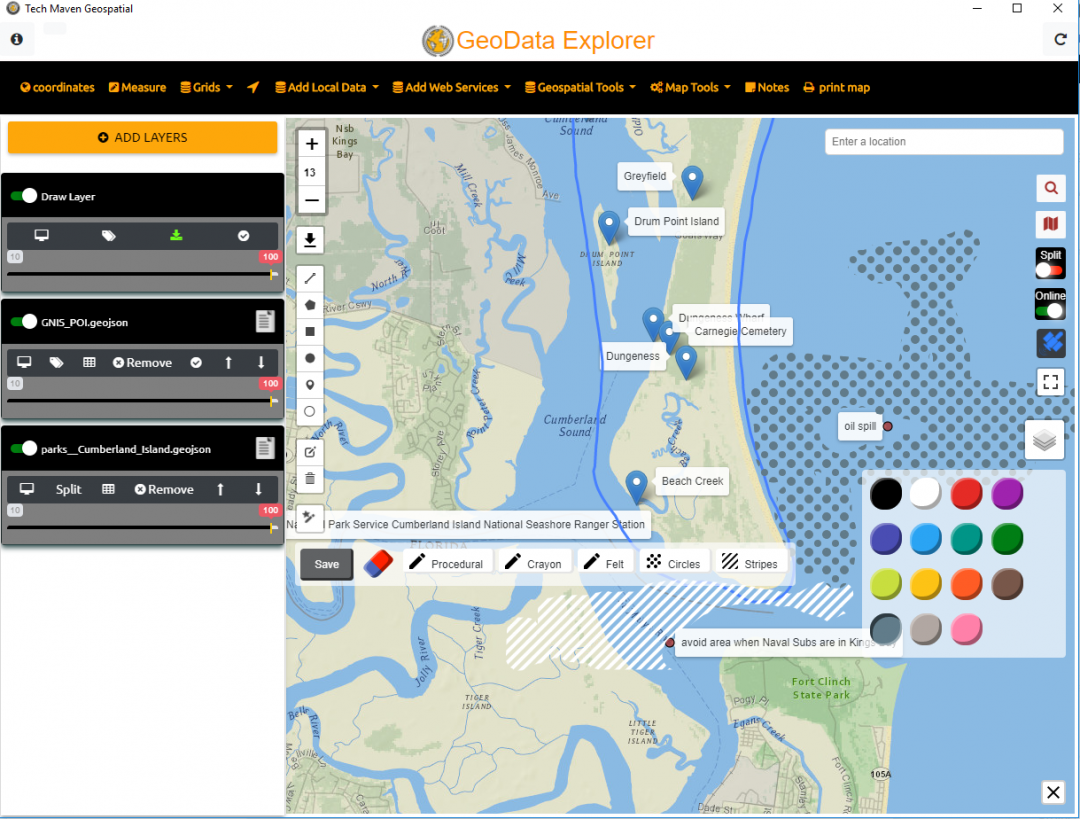 Map Annotation - GeoData Explorer App