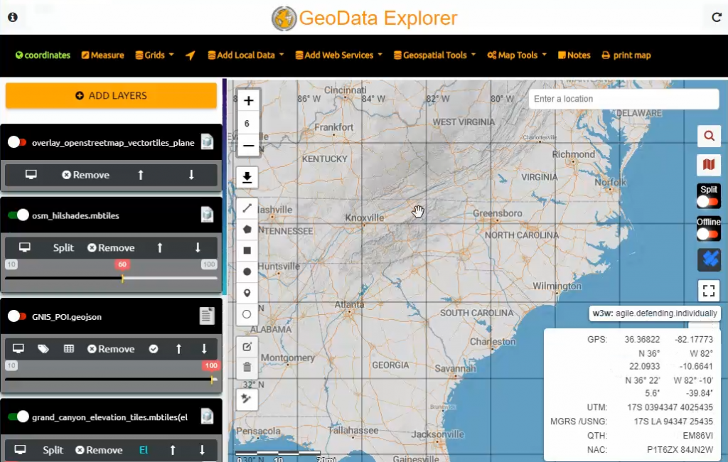 OSM Vector Tiles - GeoData Explorer App
